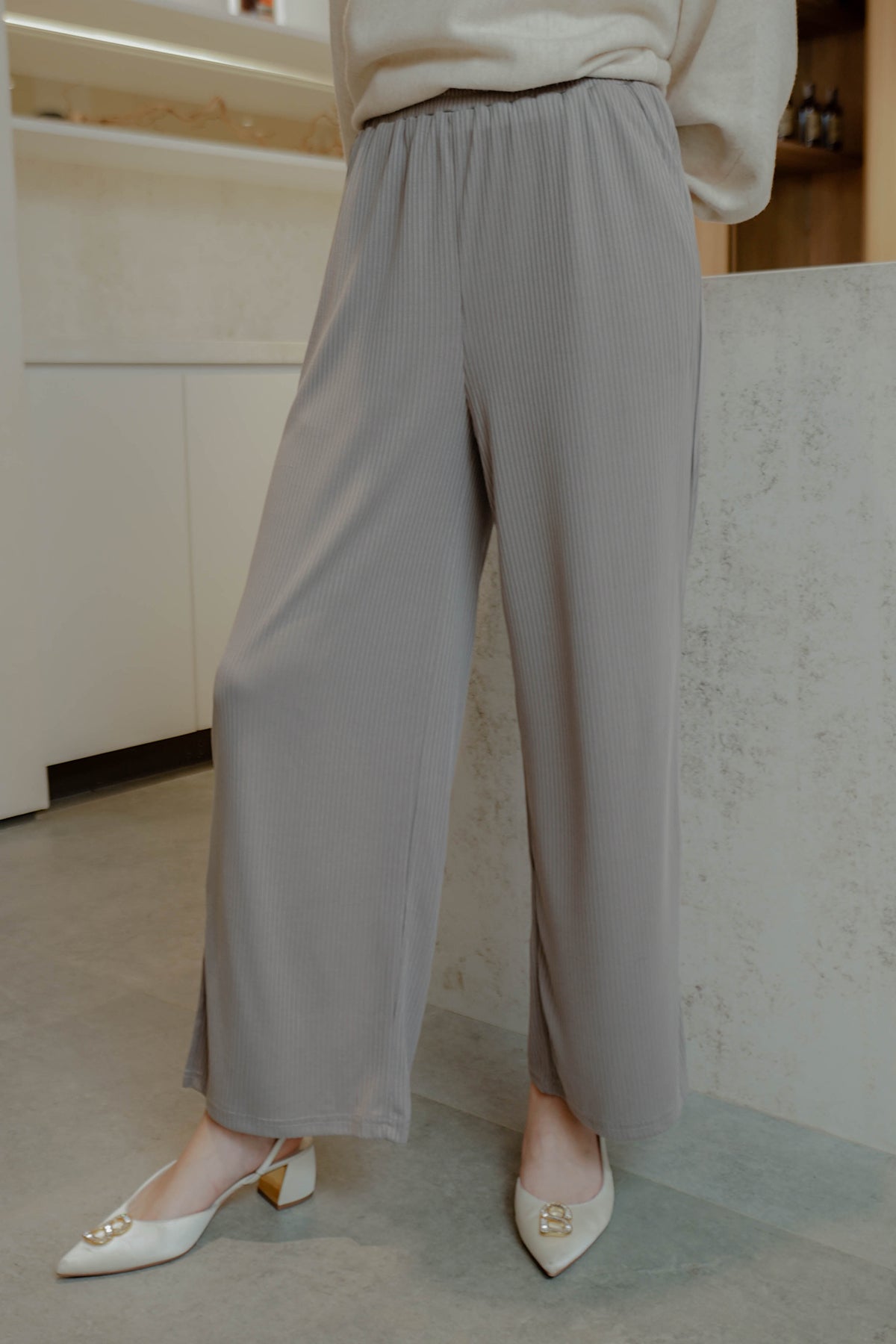 Knit Pants - Grey