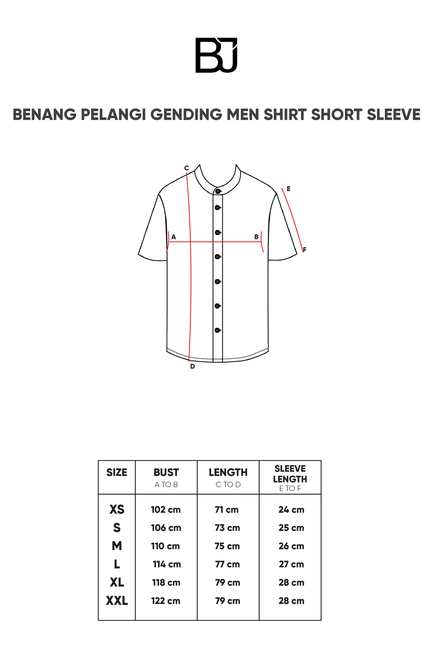 Benang Pelangi Gending Men Shirt Short Sleeve - Maroon