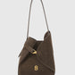 Britney Bag Small - Suede Leather - Dark Brown