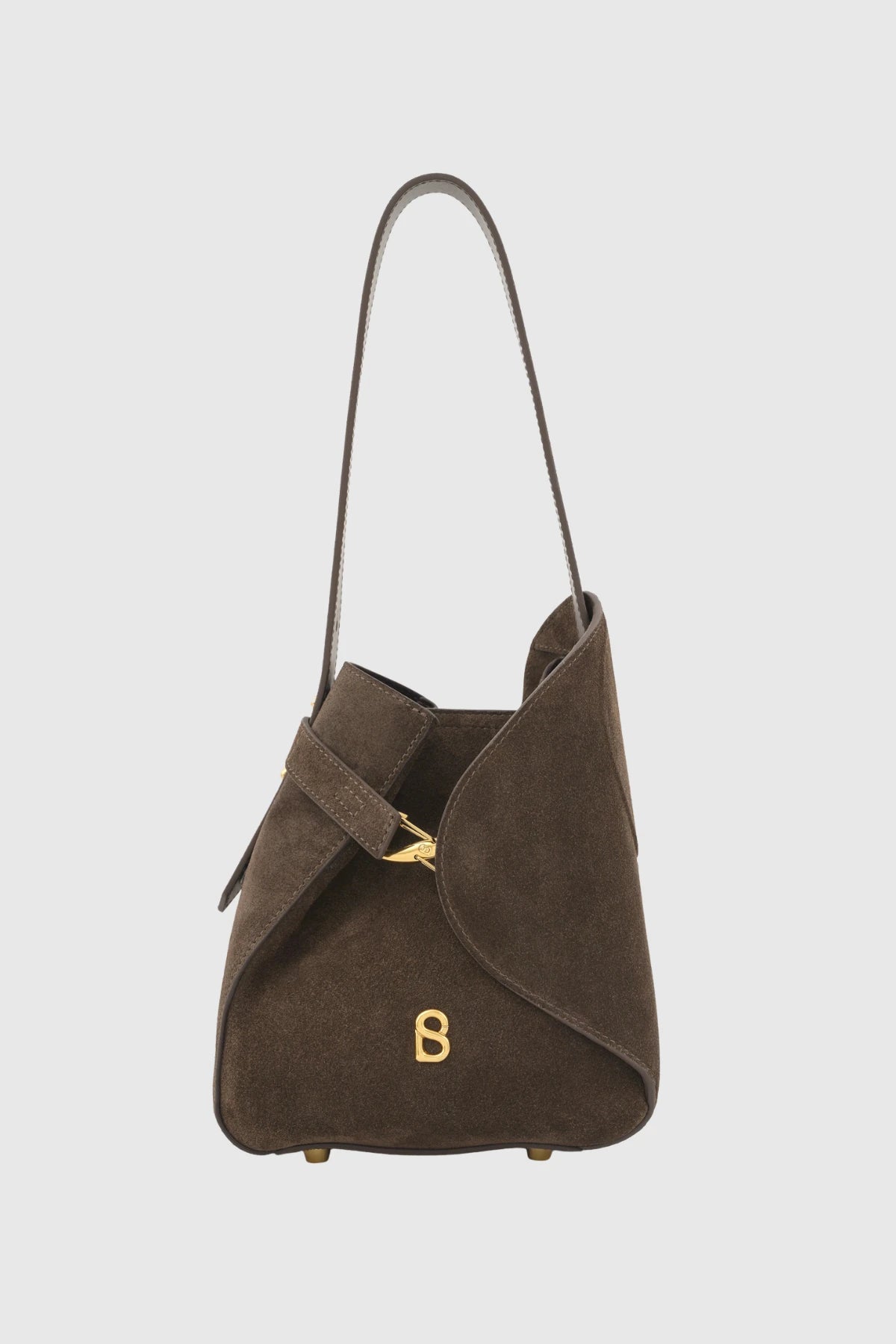 Britney Bag Small - Suede Leather - Dark Brown