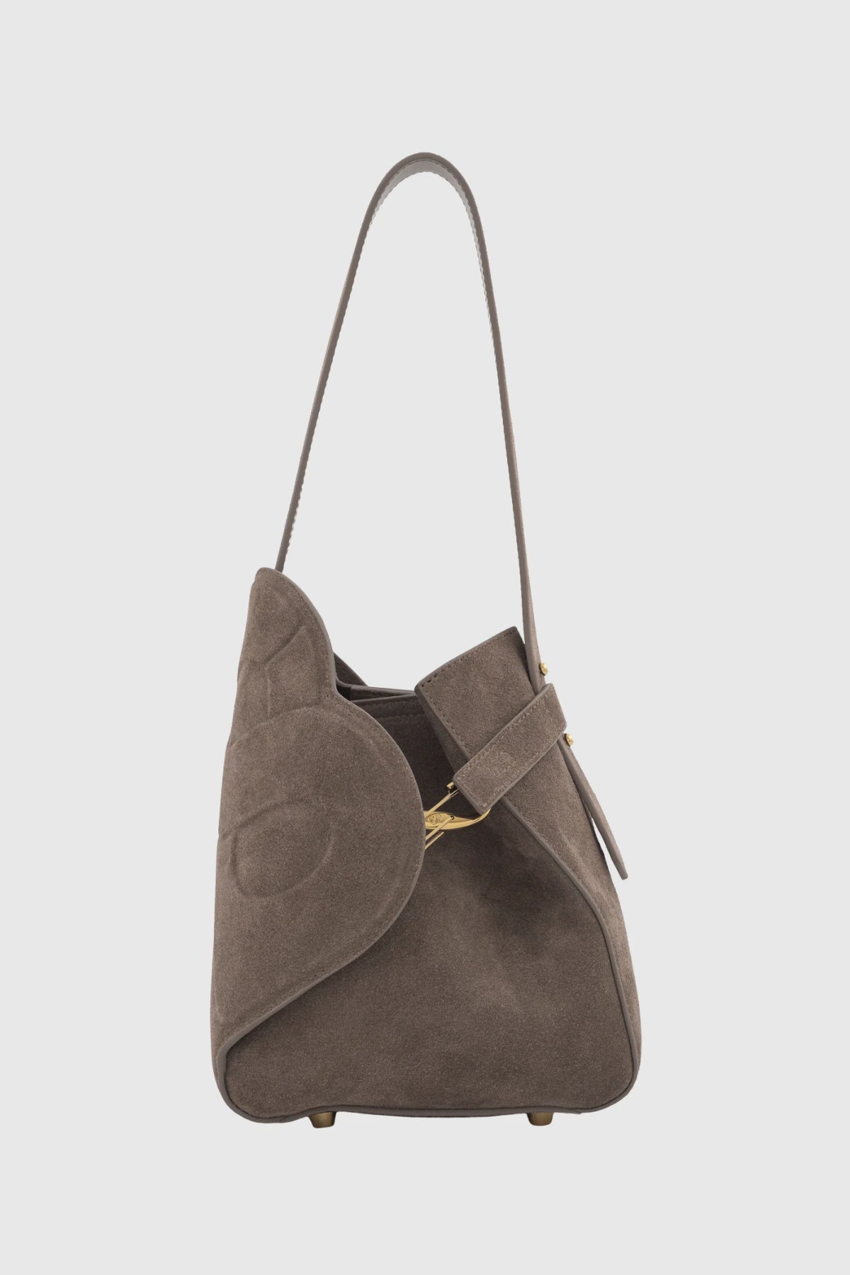 Britney Bag Small - Suede Leather - Taupe