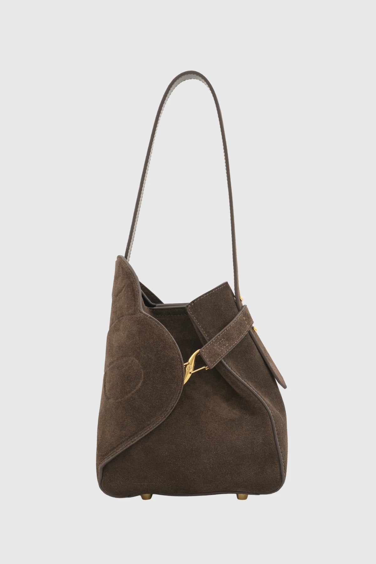 Britney Bag Small - Suede Leather - Dark Brown