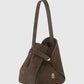 Britney Bag Small - Suede Leather - Dark Brown