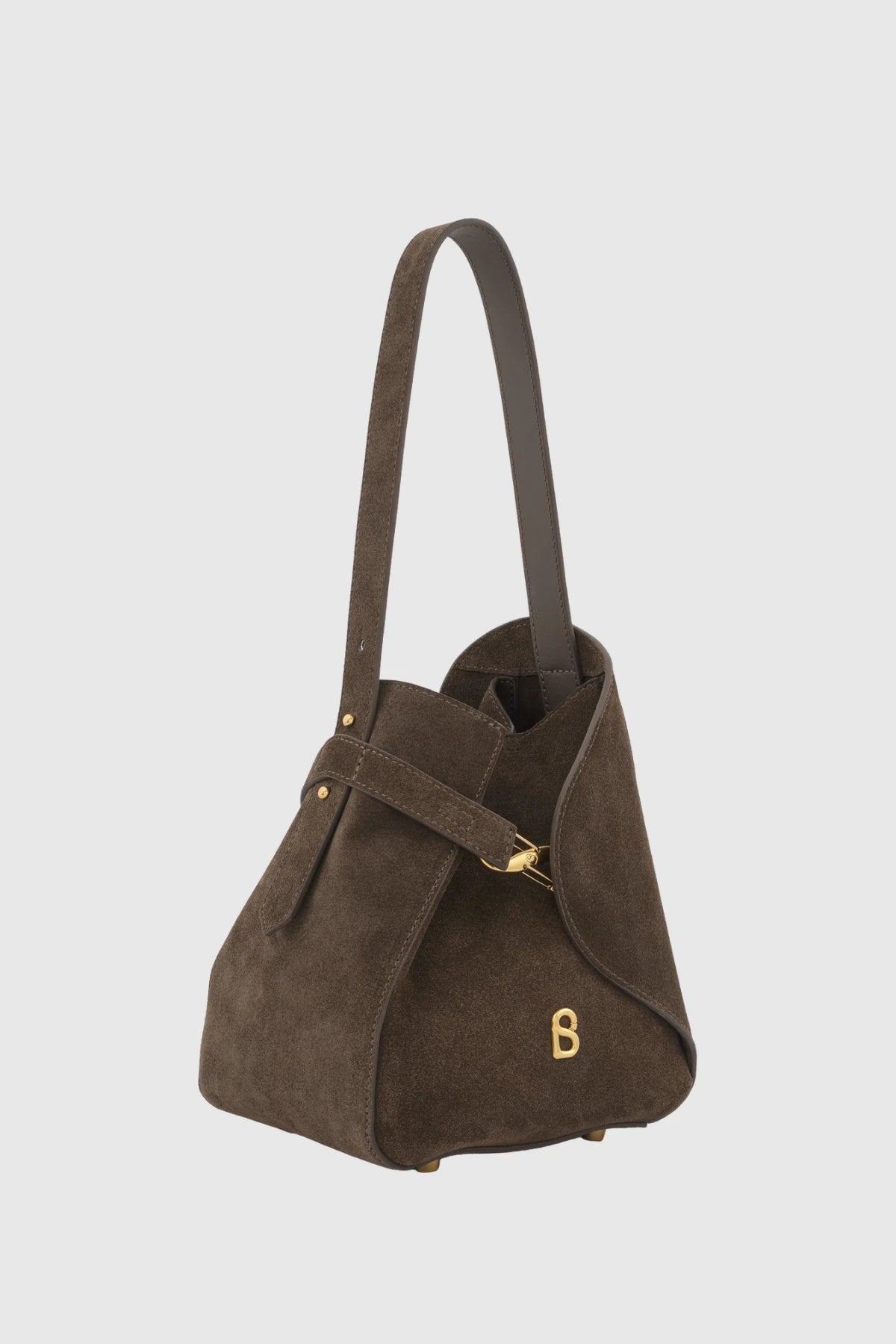 Britney Bag Small - Suede Leather - Dark Brown