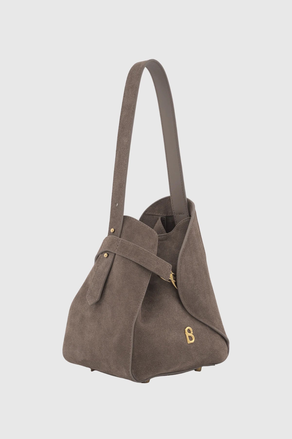 Britney Bag Small - Suede Leather - Taupe