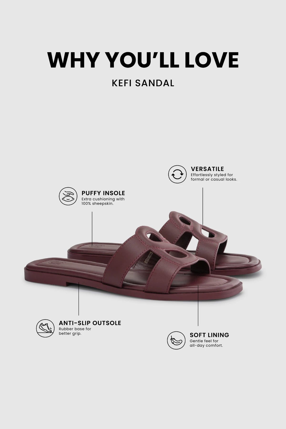 Kefi Sandal - Mahogany