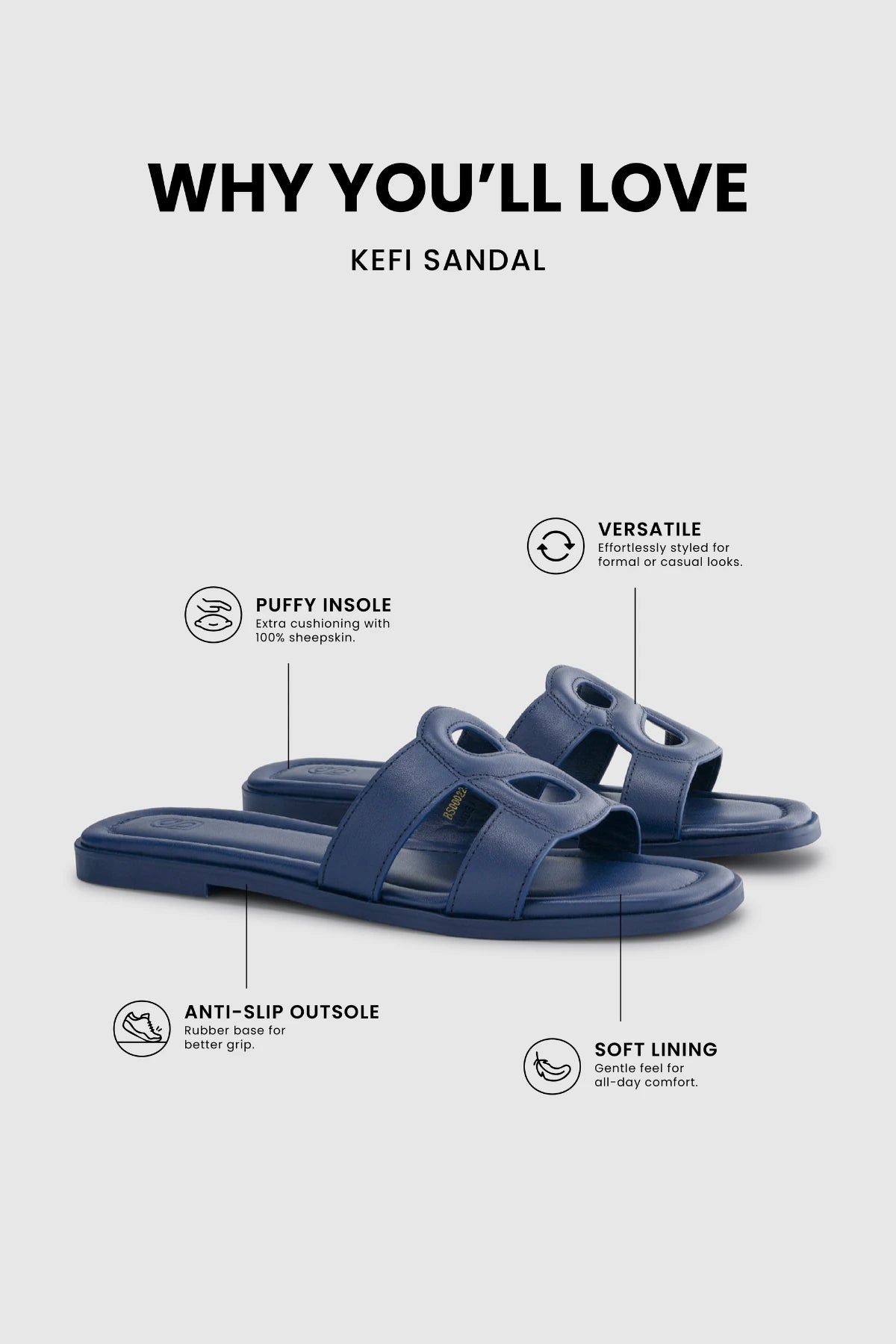 Kefi Sandal - Navy
