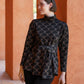Beverly Monogram High Neck Top - Black