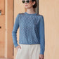 Leena Monogram Sweatshirt - Blue