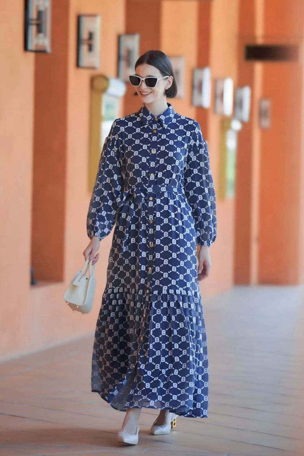 Beverly Shirt Dress - Navy