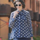 Beverly Pleated Shirt - Navy
