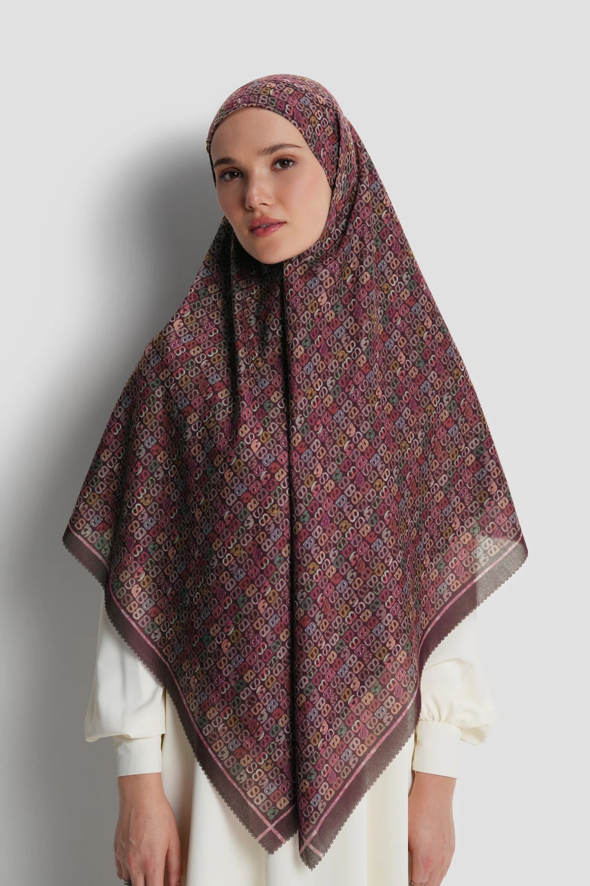 Nagita Tie Back Square - Plum