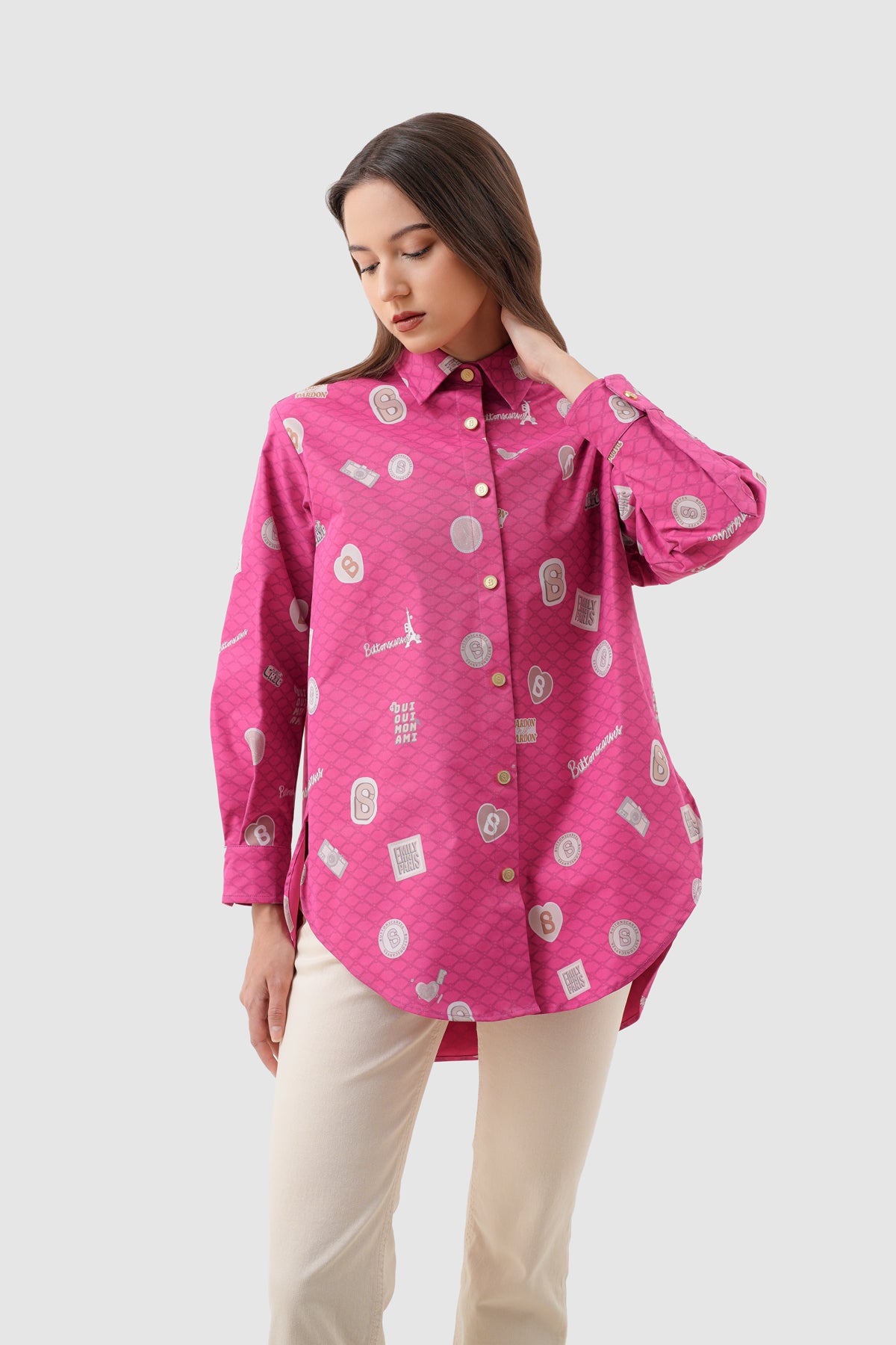 Parisian Basic Shirt - Fuchsia