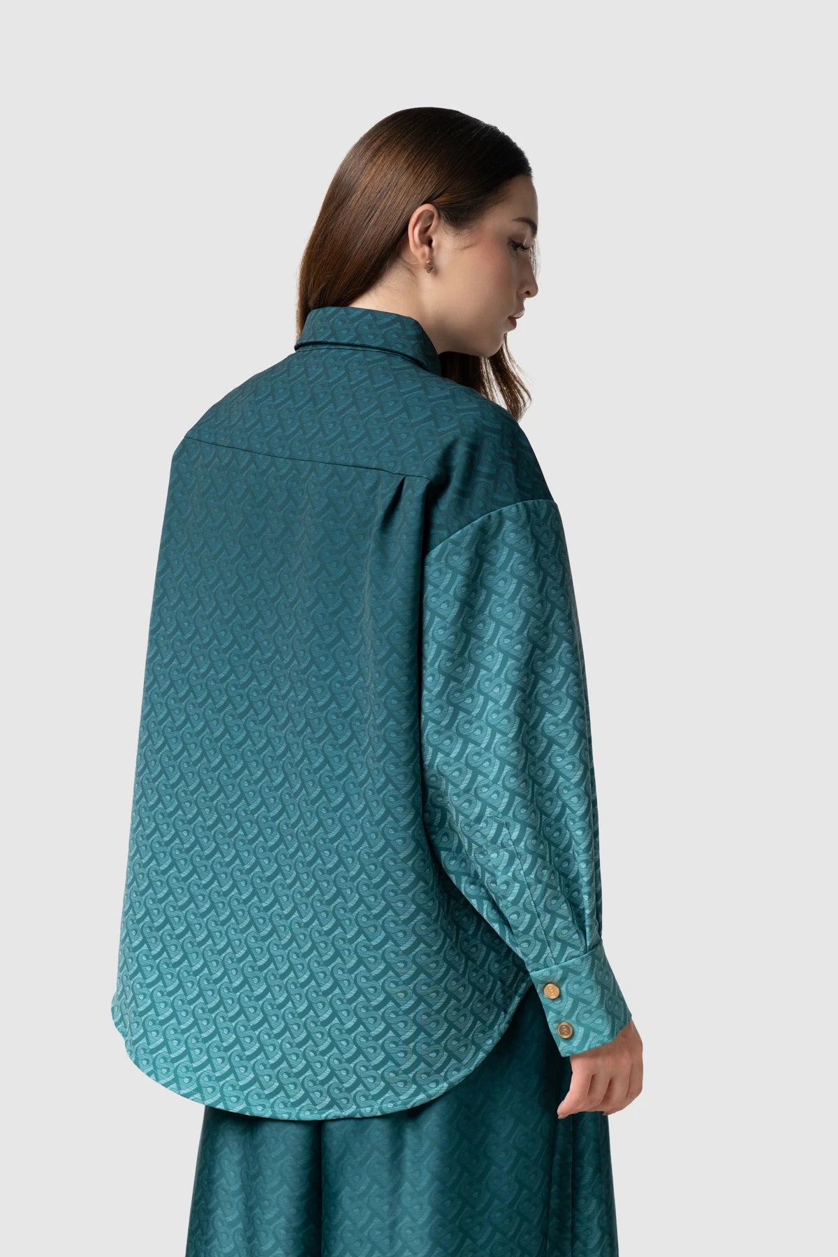 Tropical26 Oversized Shirt - Deep Teal