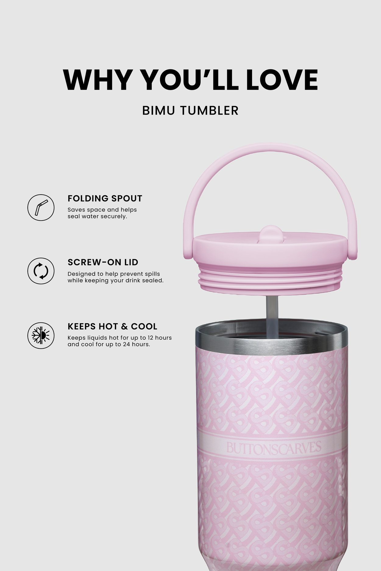 Bimu Tumbler - Pink