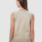 Leena Monogram Vest - Cream