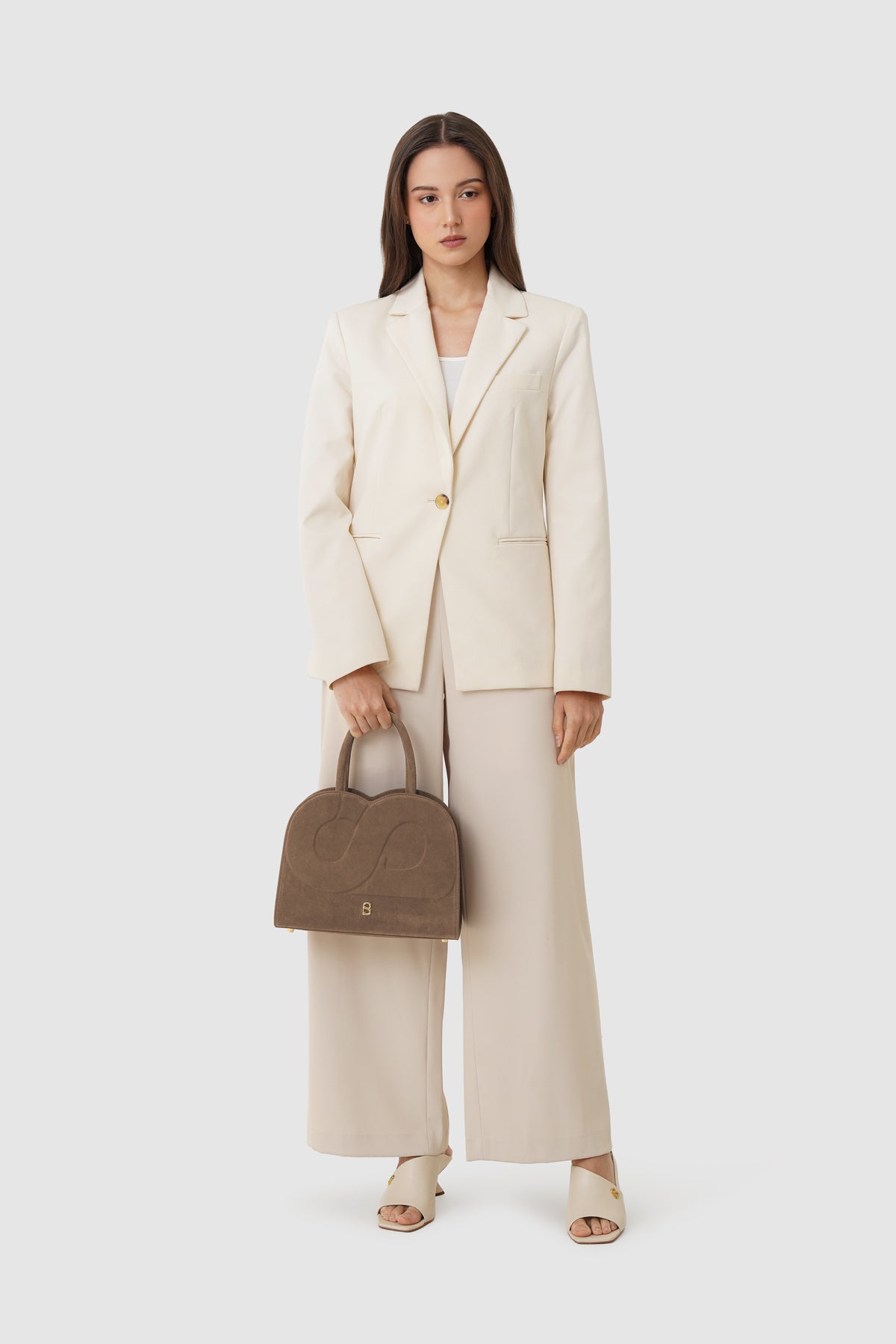 Joy Bag Medium - Suede Leather - Soil