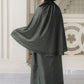 Linka Two Tone Capsule Prayer Robe - Coal