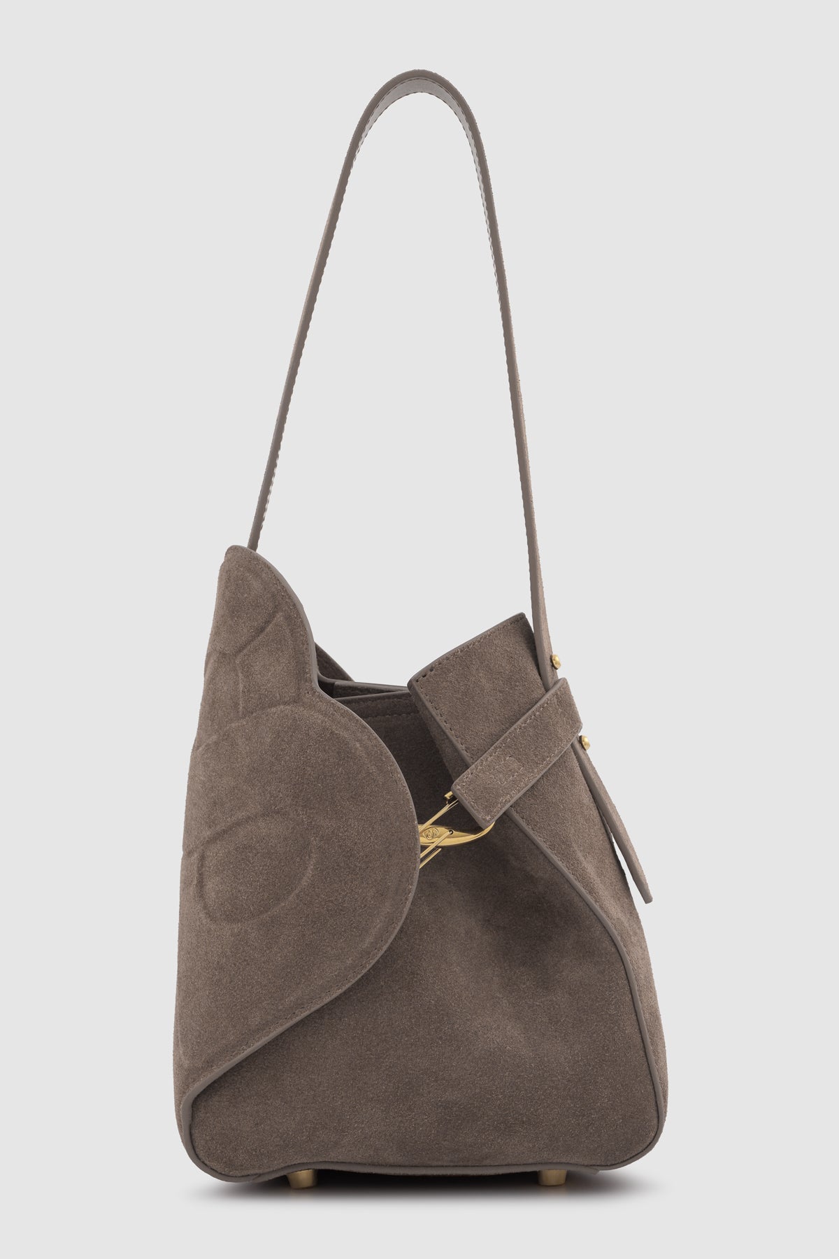 Britney Bag Small - Suede Leather - Taupe