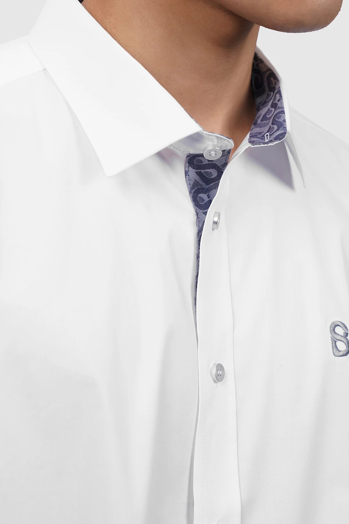 Signature Men Poplin Shirt Short Sleeve - White