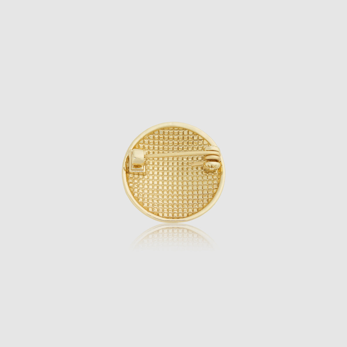 Sofia Round Pin Brooch - Gold