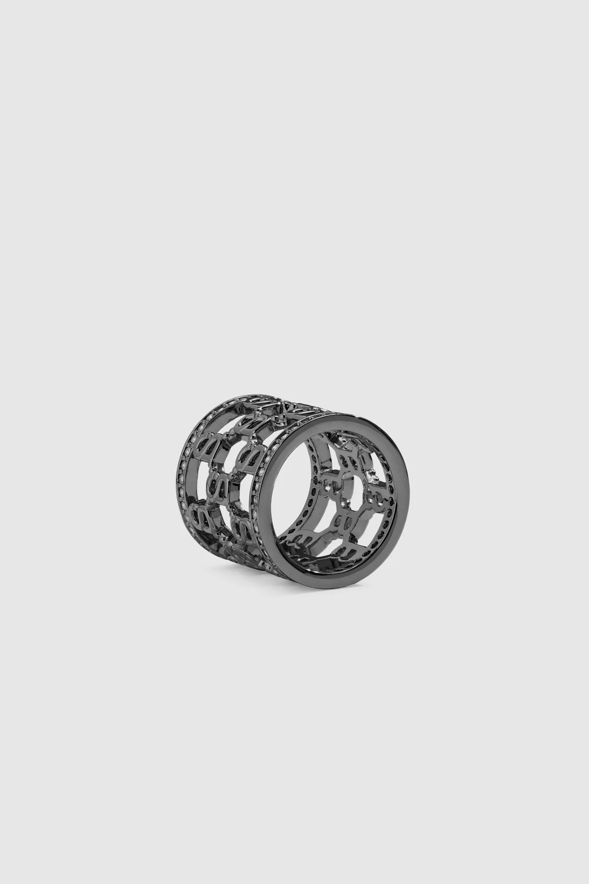 Adara Ring Brooch - Hematite