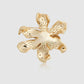 Crystal Orchid Brooch - Gold