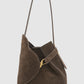 Britney Bag Small - Suede Leather - Dark Brown