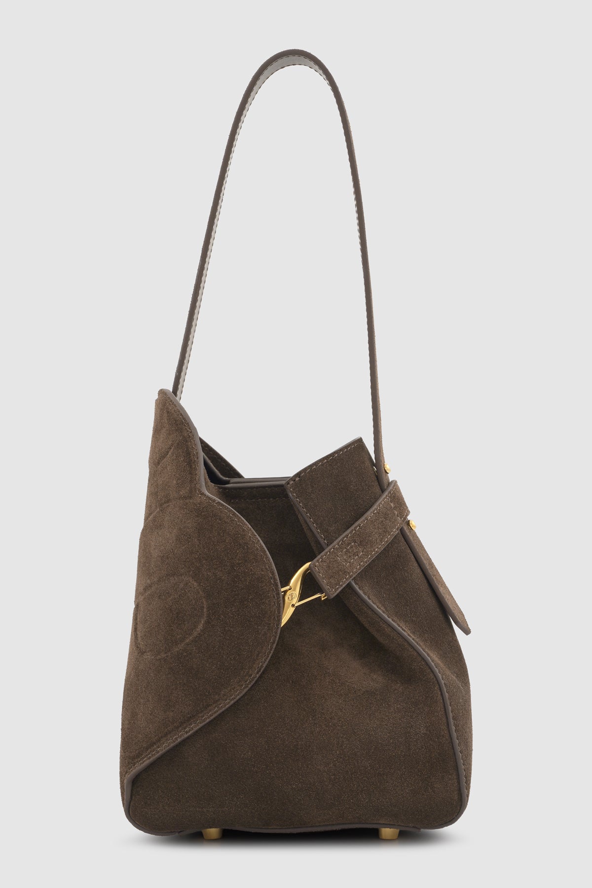 Britney Bag Small - Suede Leather - Dark Brown