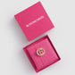 Petite Crystal Round Brooch - Rose Gold