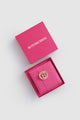 Petite Crystal Round Brooch - Rose Gold