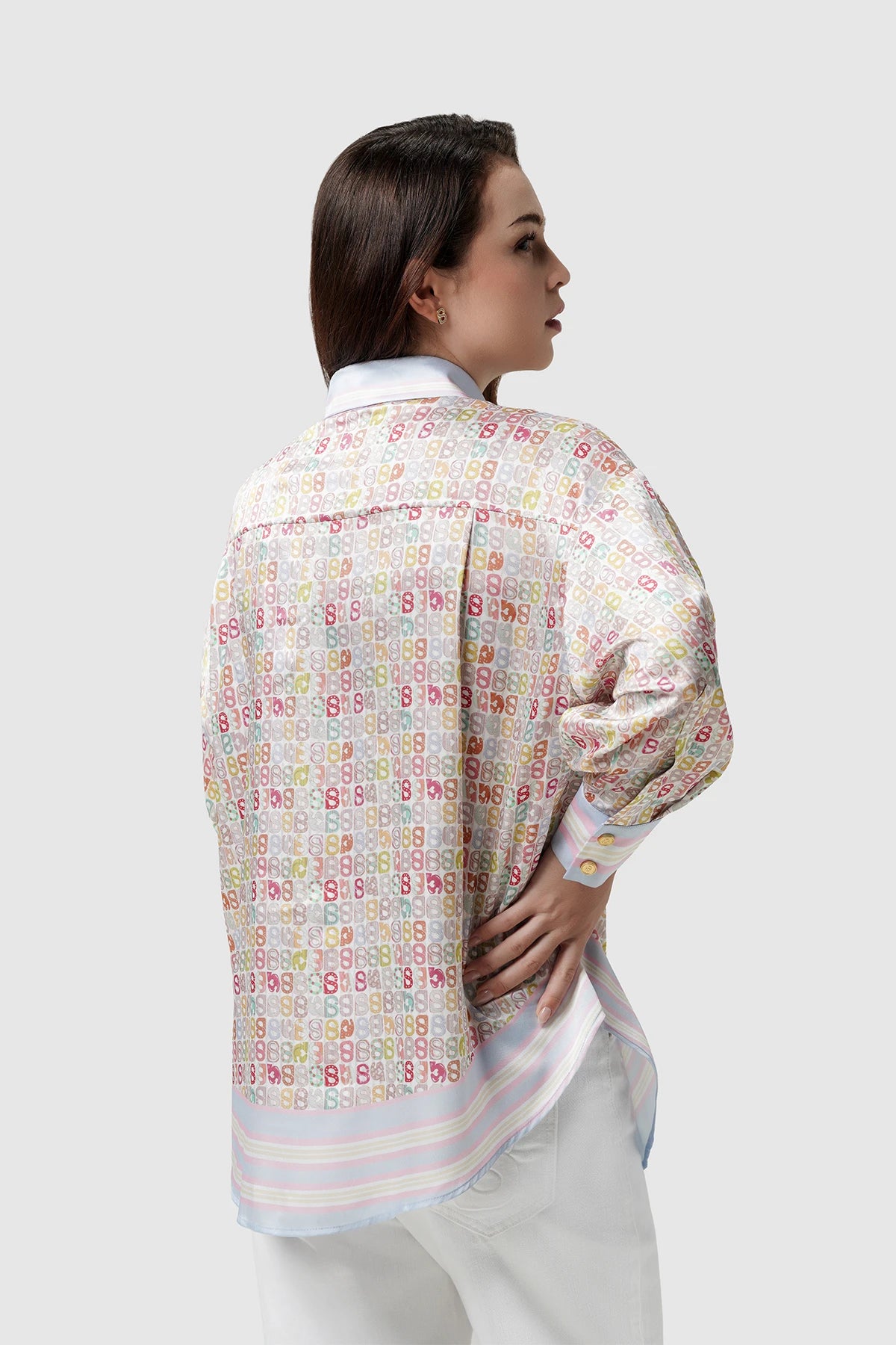 Nagita Oversized Shirt - Blue