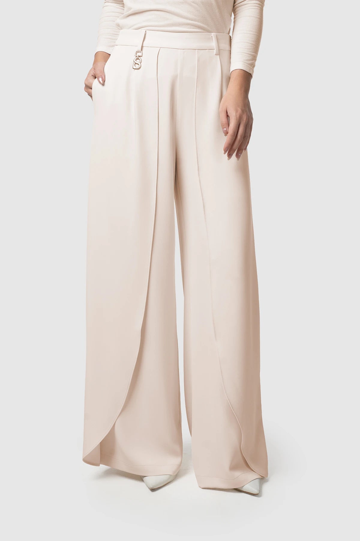 Signature Wide Pants - Ivory