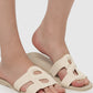 Kefi Slide Sandal - Grey Cream