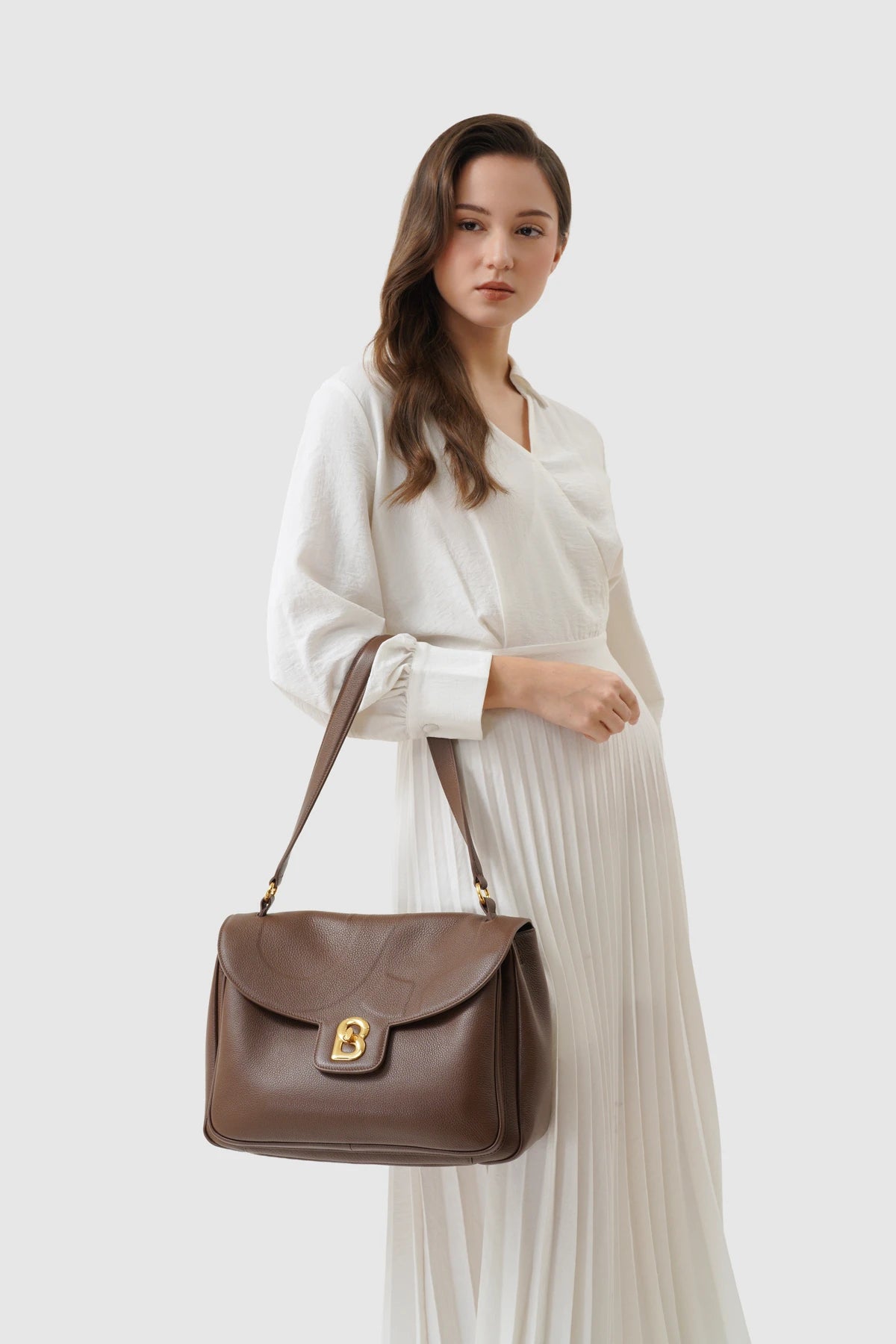 Savina Bag - Pebble Leather - Brown