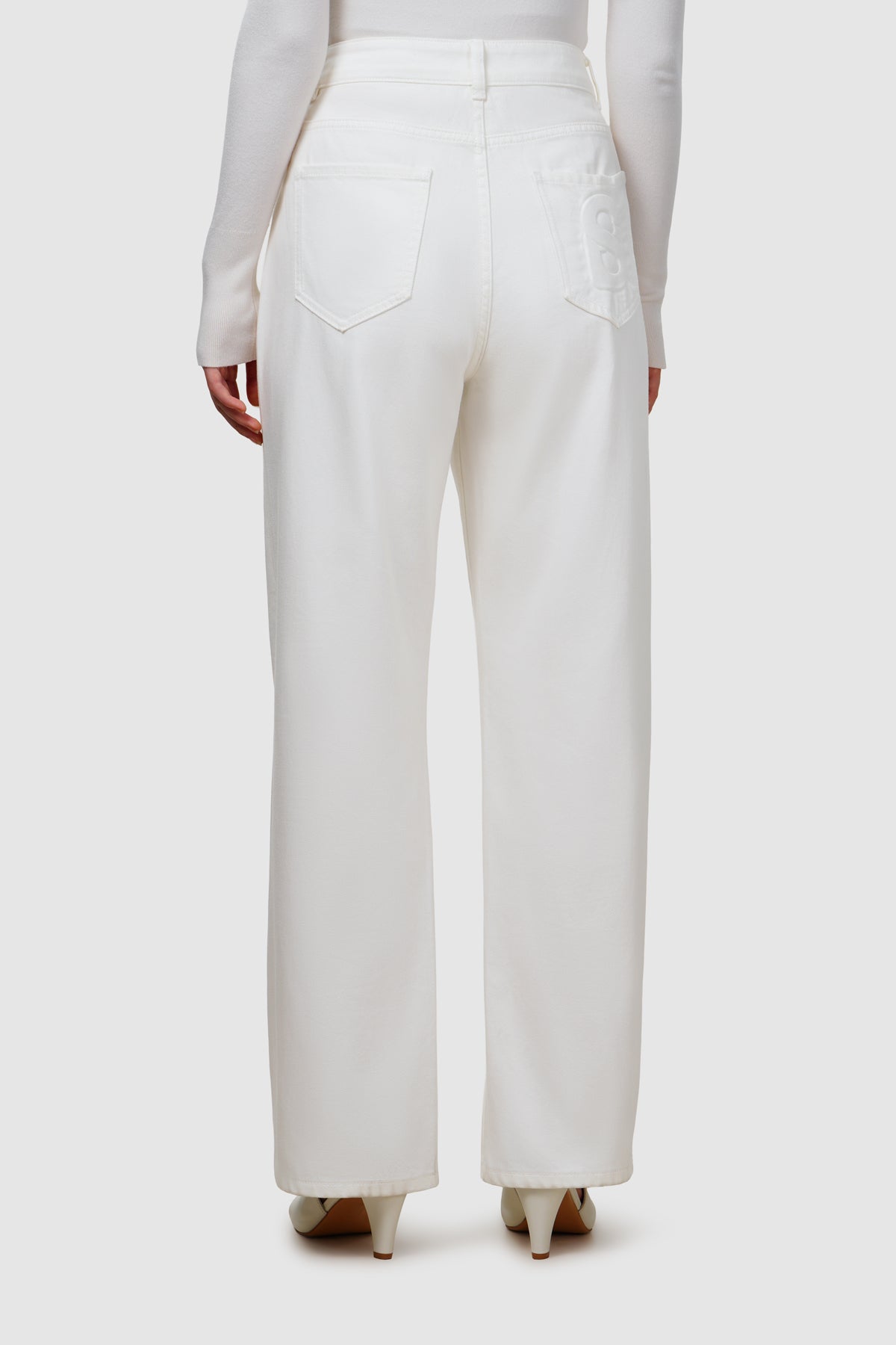 Olivia Denim Pants - White