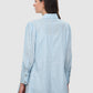 Leena Cotton Panelled Shirt - Blue