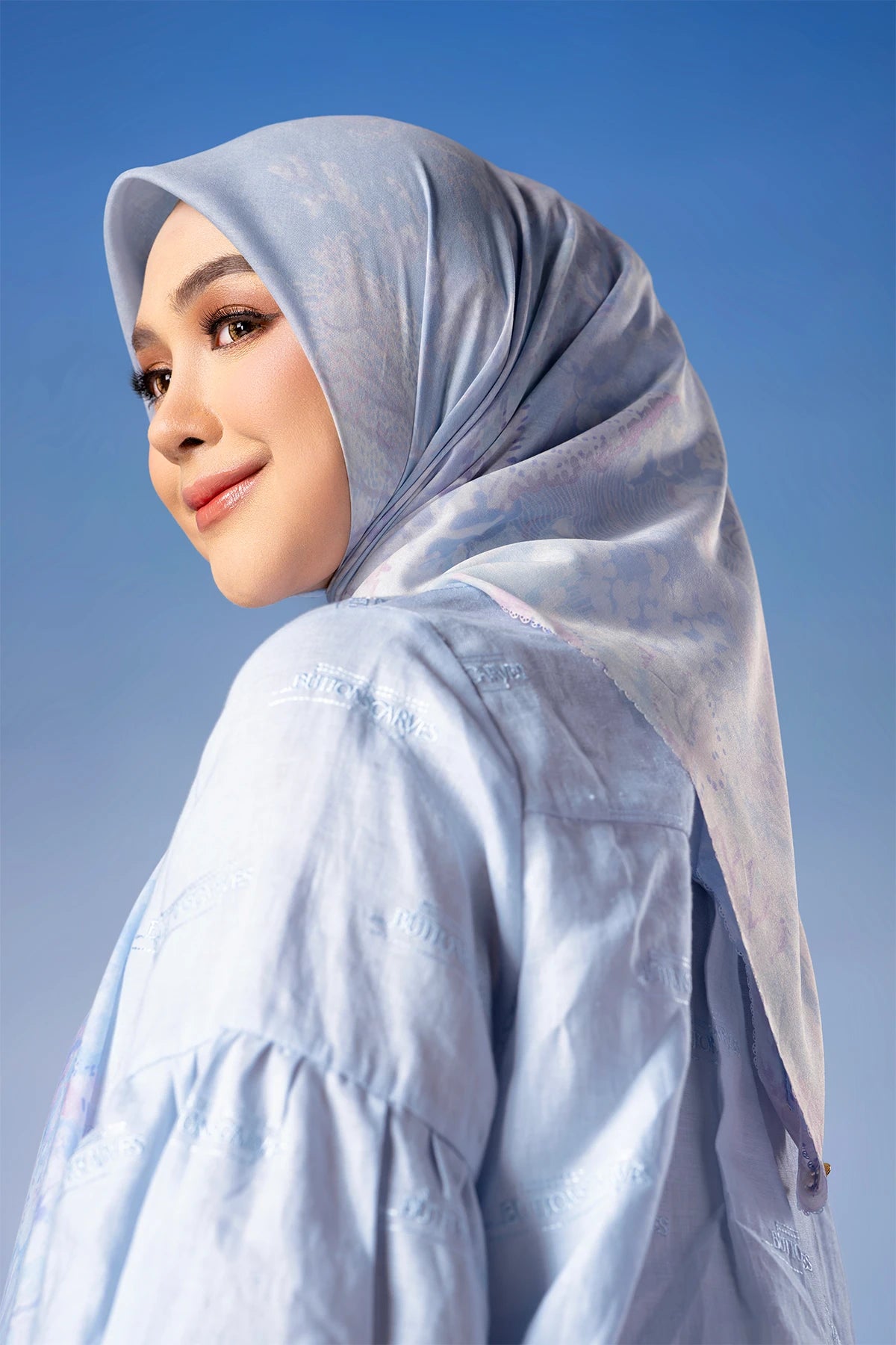 Tropical26 Linen Puff Shirt - Blue Sky