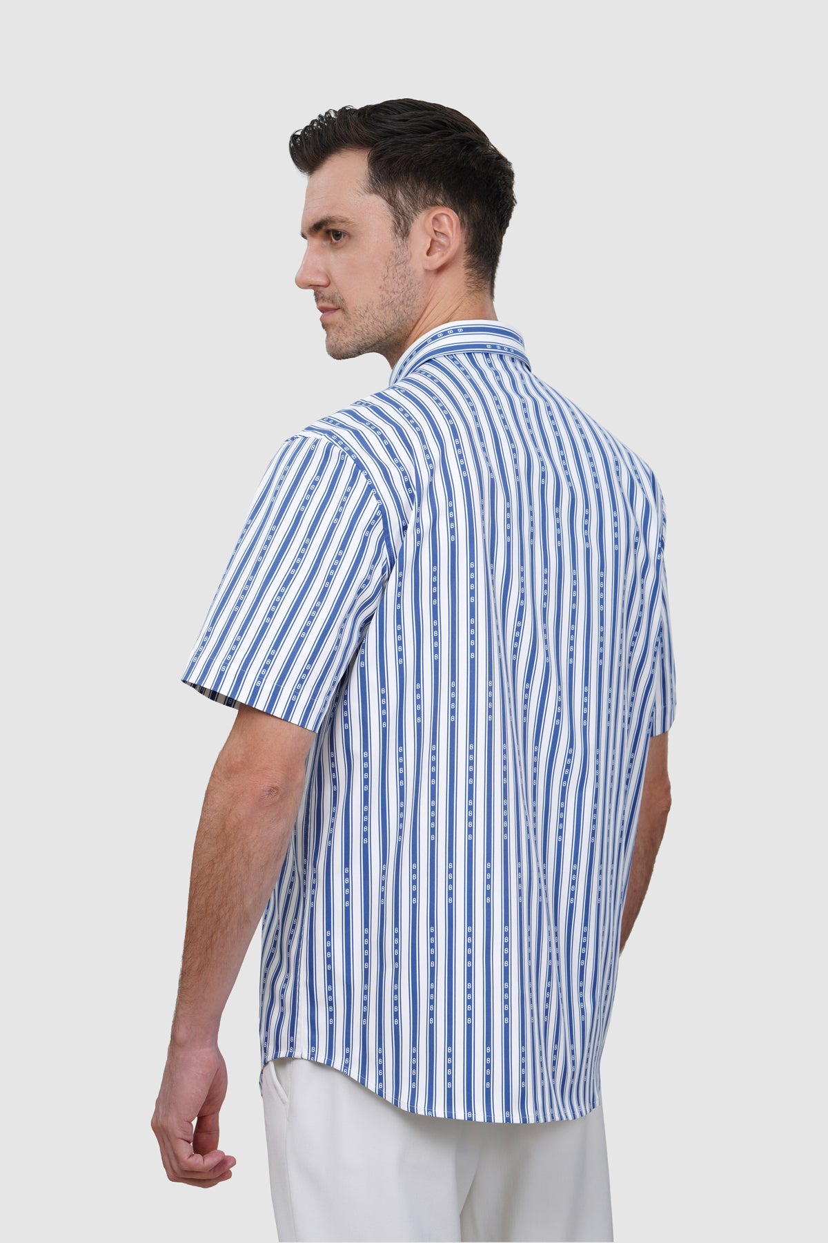 Striped Men Shirt - Blue