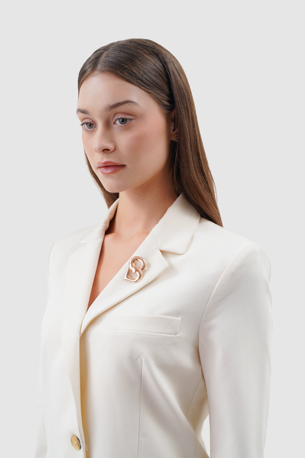 Alma Twist Brooch - Rose Gold