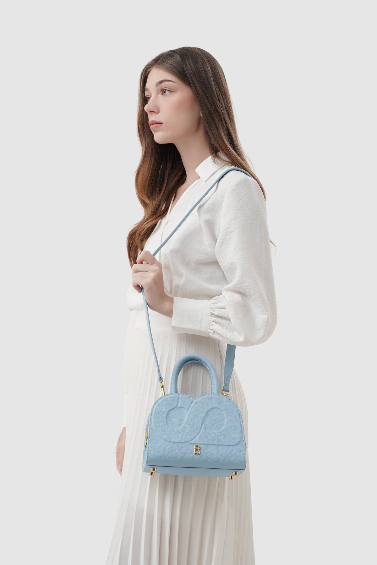 Joy Bag Small - Saffiano Leather - Waterfall