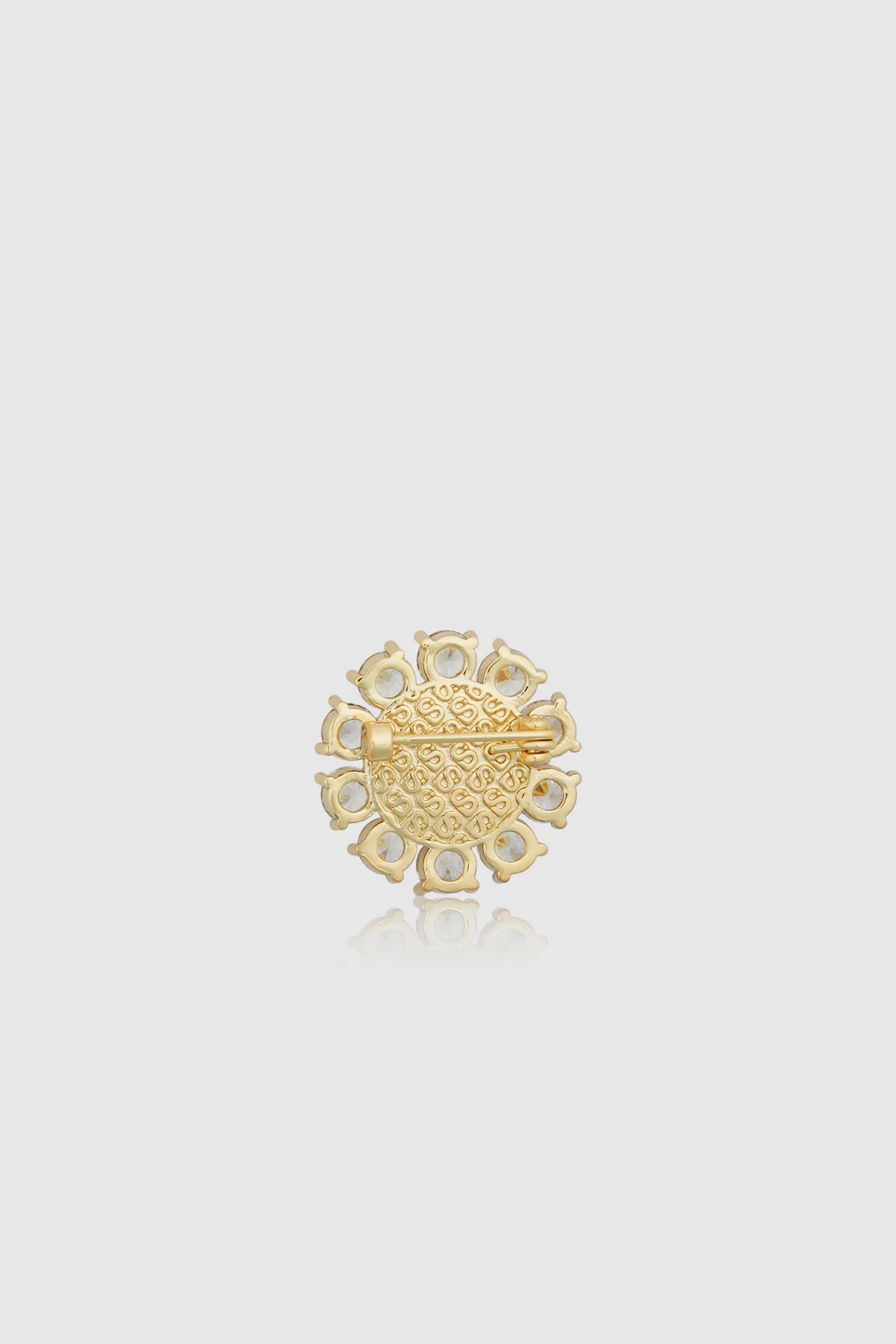 Amara Crystal Pin Brooch - Gold