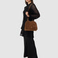 Joy Bag Medium - Suede Leather - Caramel