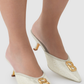 Signature Jacquard Mules - Broken White