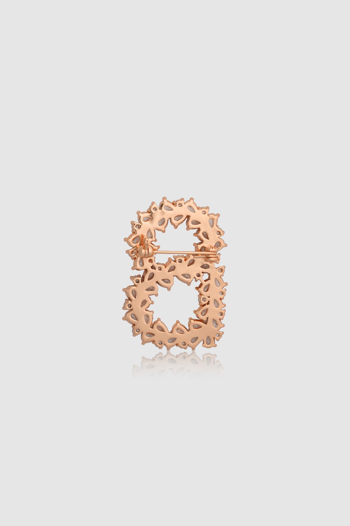 Signature Crystal Brooch - Rose Gold