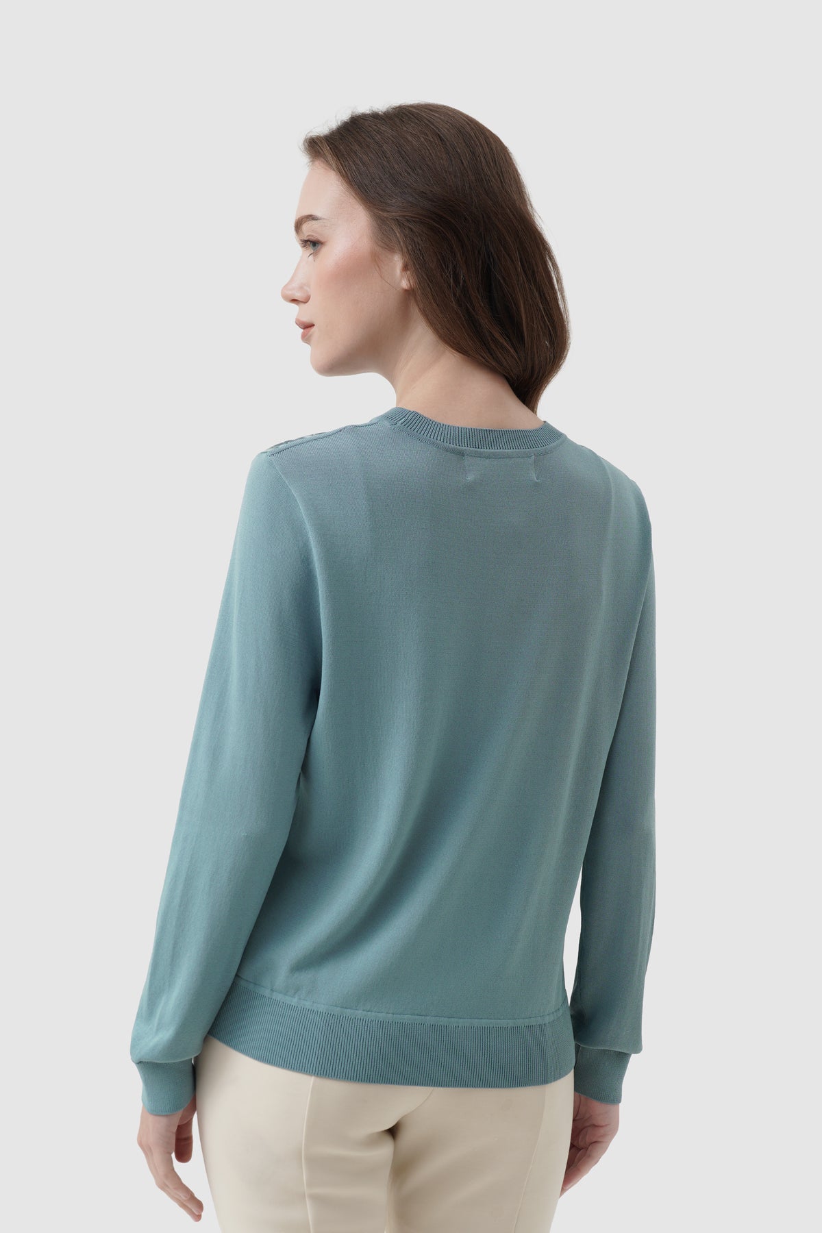 Leena Monogram Sweatshirt - Blue