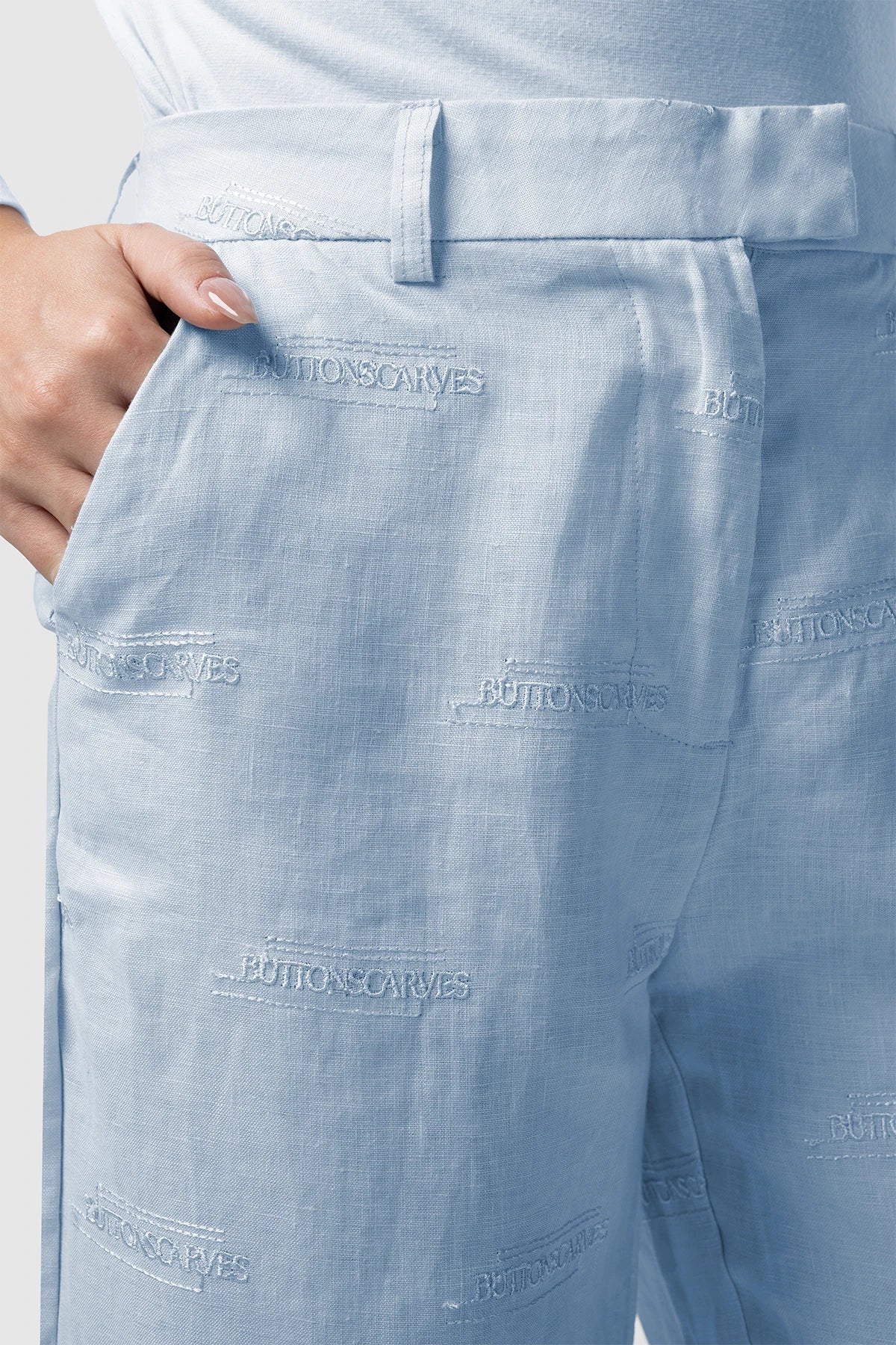 Tropical26 Linen Pants - Blue Sky