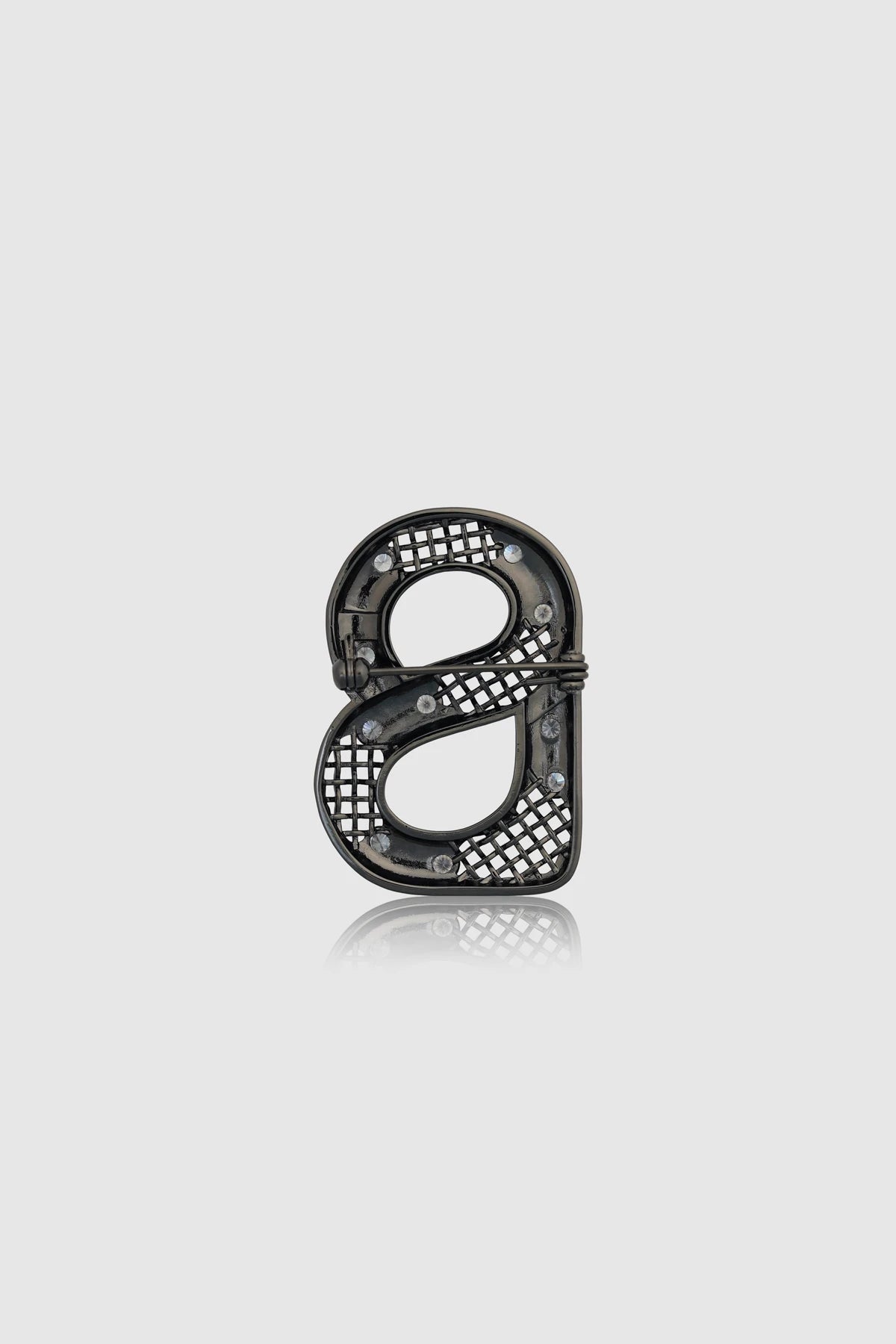 Leona Brooch - Hematite
