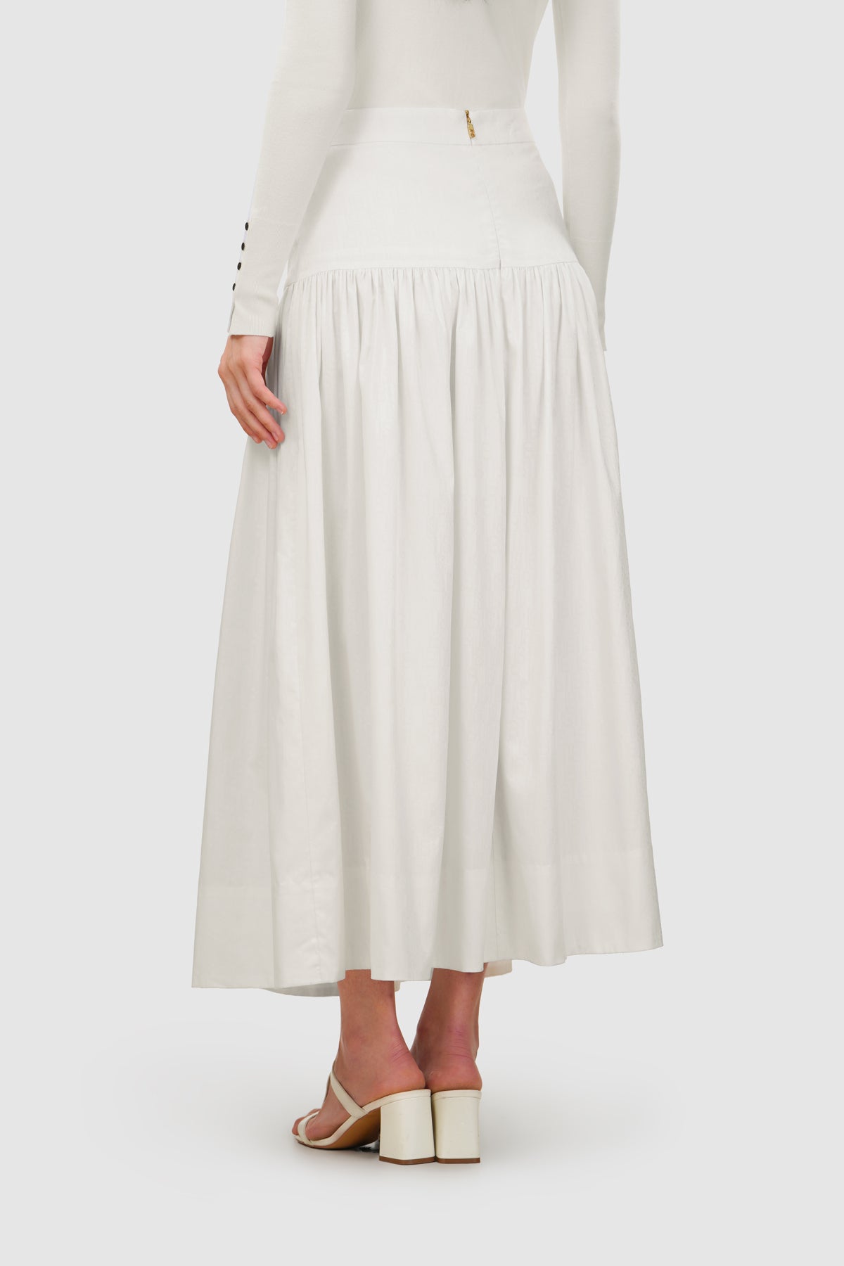 Leena Cotton Ruffle Skirt - White