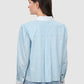 Leena Cotton Cropped Shirt - Blue